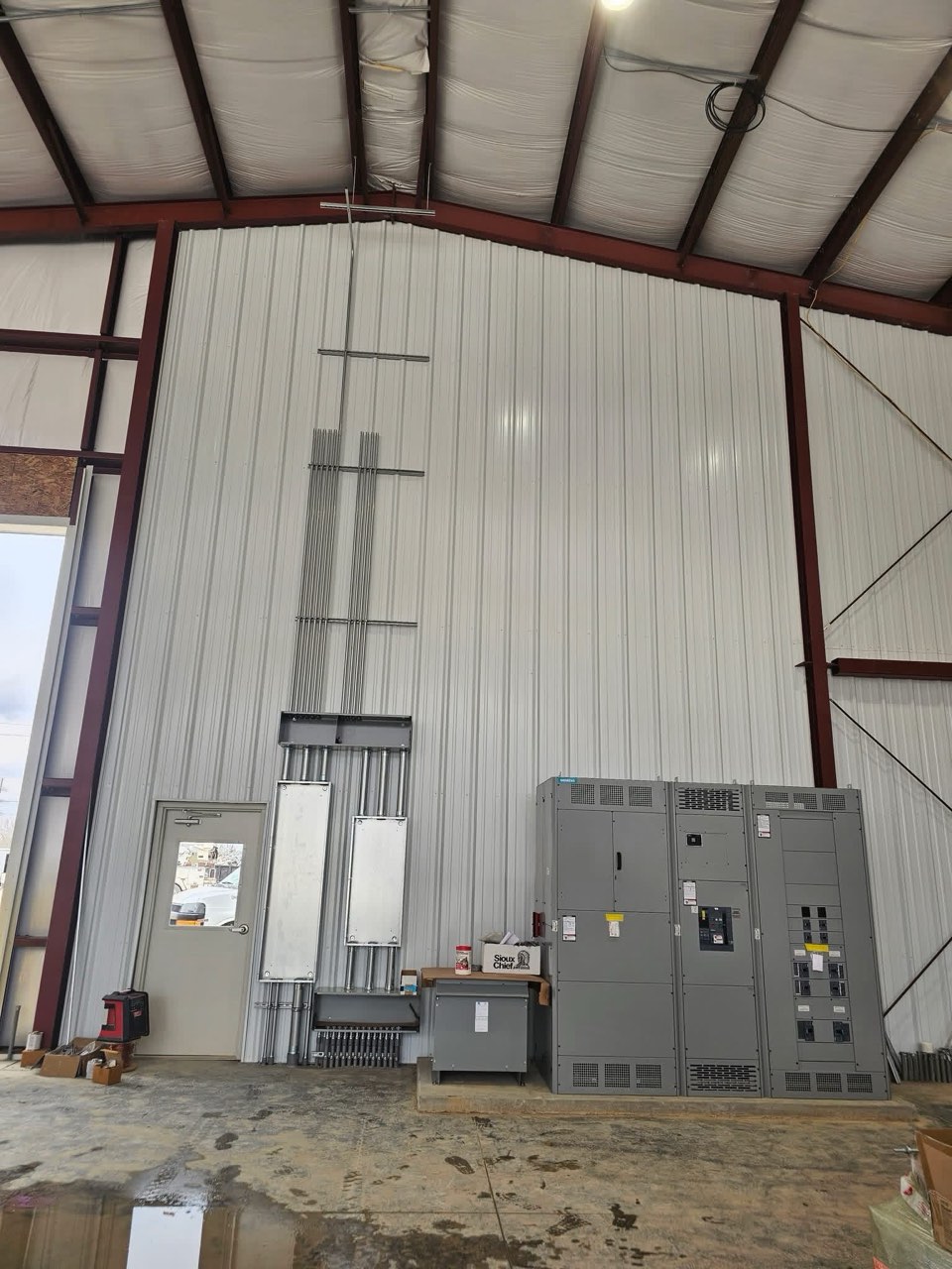 Finished warehouse lighting and wiring project in Houston