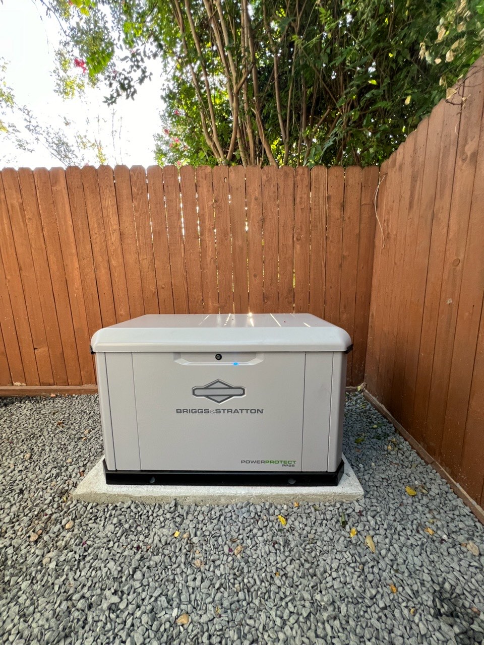Whole-home standby generator installed by VCG Electrical in Houston